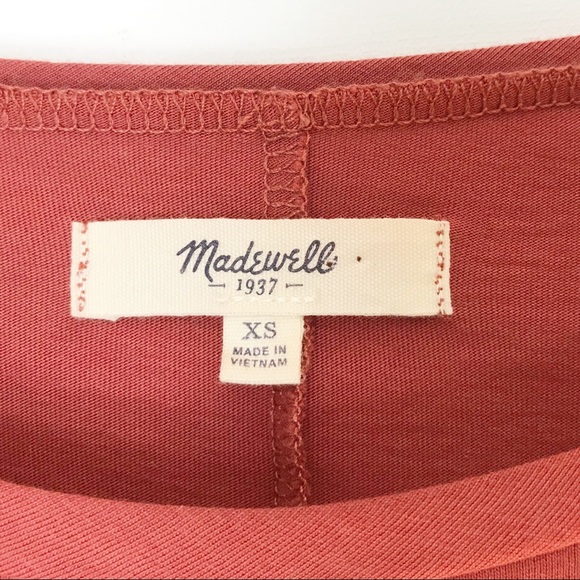 Madewell Burnt Orange Rust Long Sleeve Shirt - XS - Picture 3 of 4